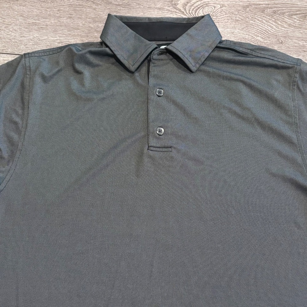FootJoy Polo Shirt Mens Medium Gray‎ Performance FJ Preppy Athletic Casual